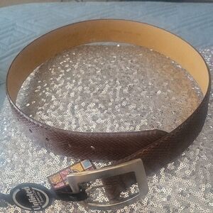 Unlisted by Kenneth Cole Dark Brown Belt with Silver Buckle
